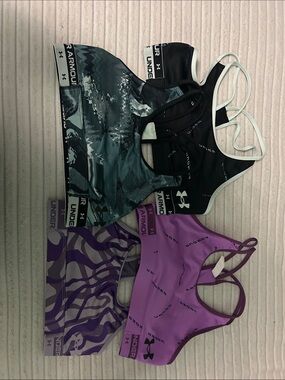 Under Armour Women's Sports Bras - Teal, Black & Purple